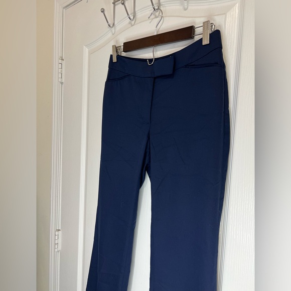 White House Black Market Dark Blue Flare Pants size 2S - Picture 3 of 11